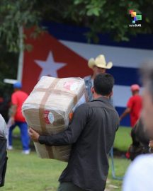 Convoy de solidaridad Nuestra América lleva ayuda a comunidad de difícil acceso en Granma