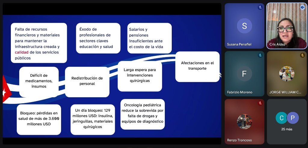 Ecuatorianos denuncian impacto humanitario del bloqueo a Cuba