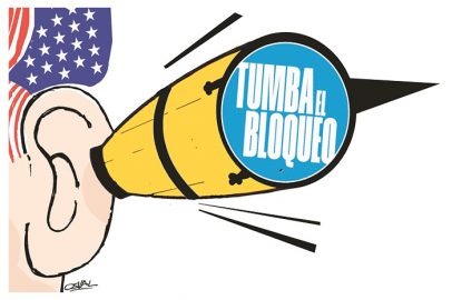 Universitarios de Granma contra el bloqueo de EE.UU.