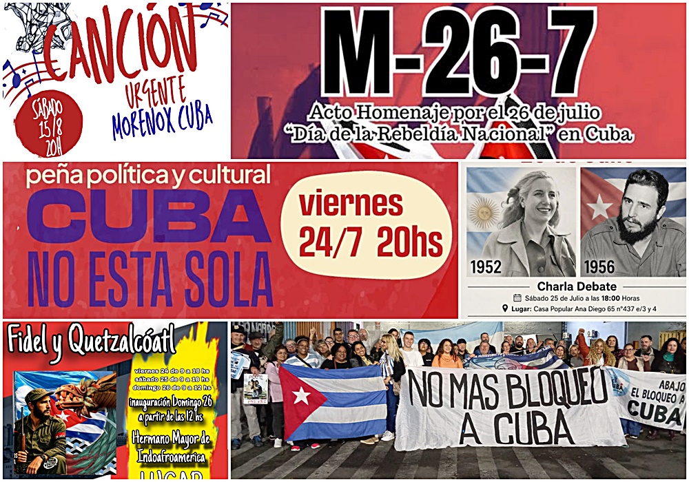 Argentinos solidarios multiplican acciones de apoyo a Cuba