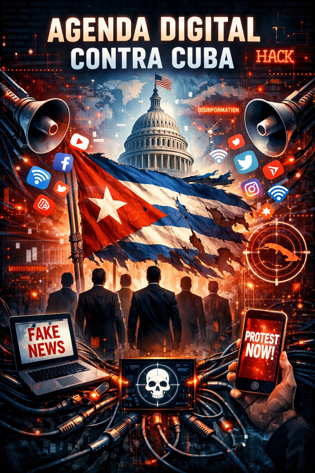 Washington marcó la agenda y una red digital amplificó el discurso contra Cuba