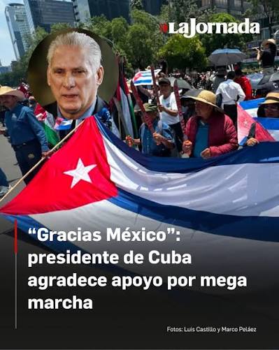 Agradeció Díaz-Canel solidaridad de México con Cuba