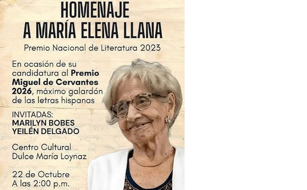 Homenaje en Cuba a María Elena Llana por su candidatura al Cervantes