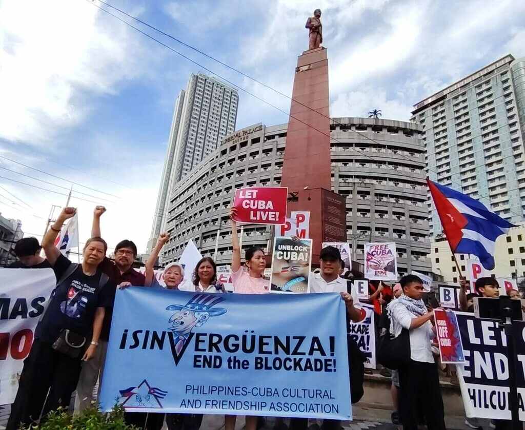 Organizaciones solidarias en Filipinas contra bloqueo de EEUU a Cuba